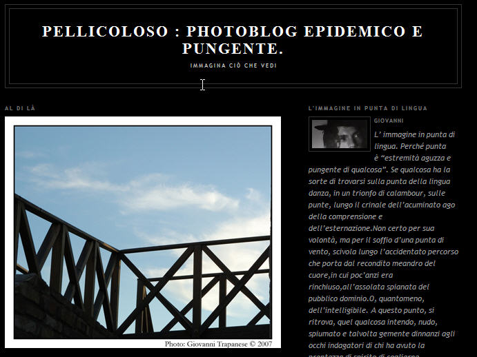 Pellicoloso : photoblog epidemico e pungente